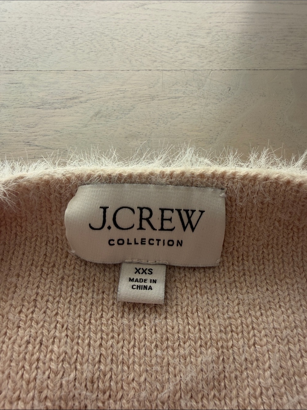 J. Crew Cream Teddy Double-Breasted Jacket with Blush Lining - Picture 2 of 2